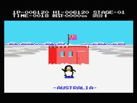 une photo d'Ã©cran de Antarctic Adventure sur MSX